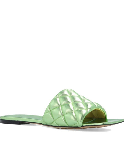 Bottega Veneta Green Calfskin Sandals