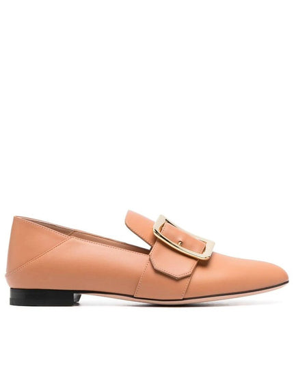 Bally Beige Calfskin Slip-On Loafers