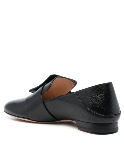 Bally Black Calfskin Slip-On Loafers