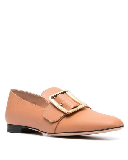 Bally Beige Calfskin Slip-On Loafers