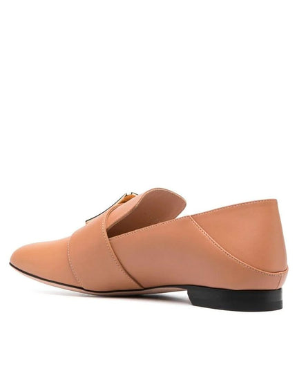 Bally Beige Calfskin Slip-On Loafers