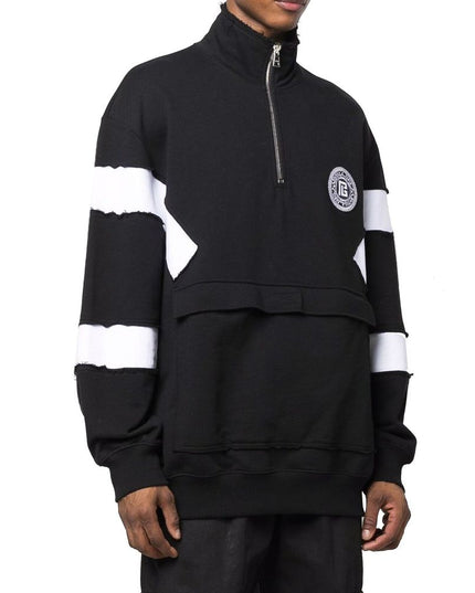 Balmain Black Cotton Sweatshirt
