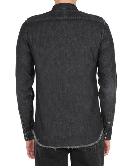 Balmain Black Denim Shirt