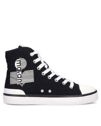 Isabel Marant Black Canvas High Top Sneakers