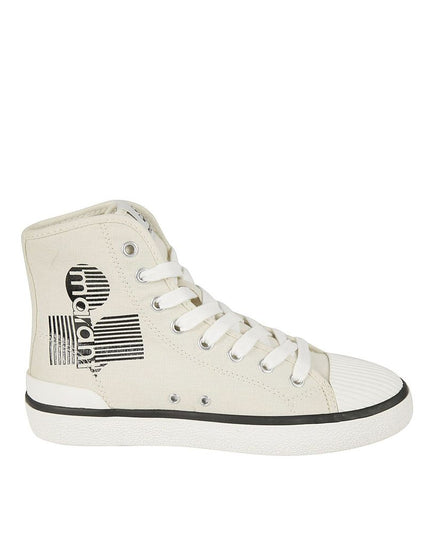 Isabel Marant Beige Canvas High Top Sneakers