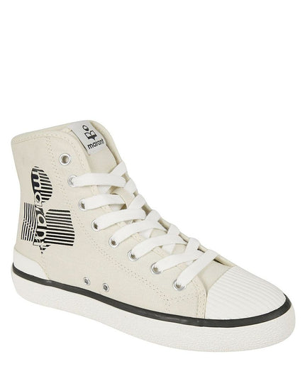 Isabel Marant Beige Canvas High Top Sneakers