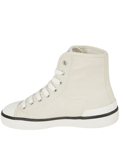 Isabel Marant Beige Canvas High Top Sneakers