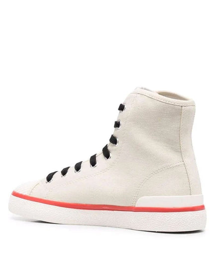 Isabel Marant Beige Canvas High Top Sneakers