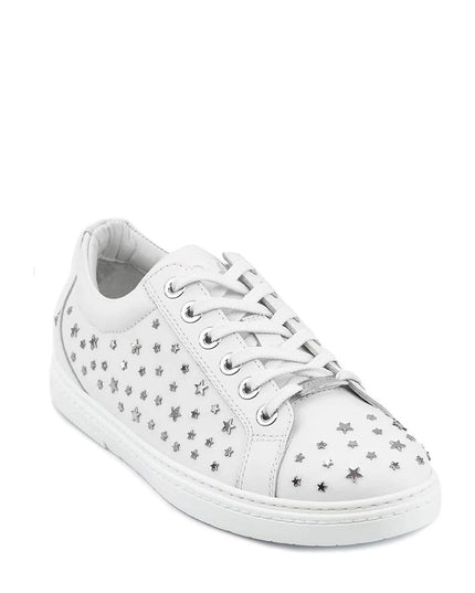 Jimmy Choo White Calfskin Low Top Sneakers