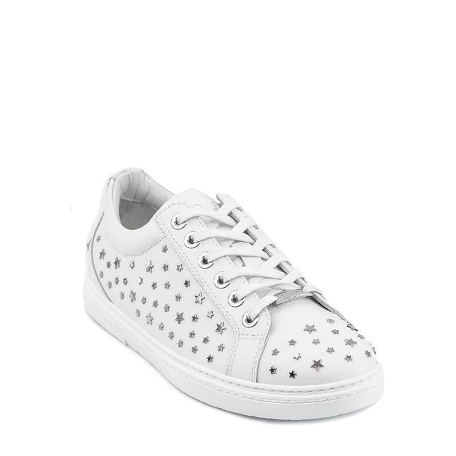 Jimmy Choo White Calfskin Low Top Sneakers