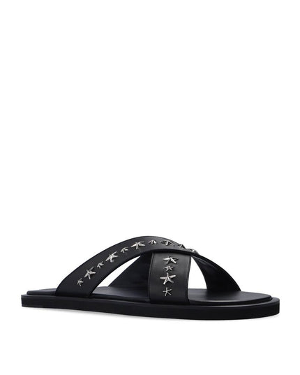Jimmy Choo Black Calfskin Sandals