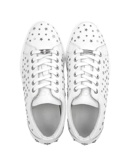 Jimmy Choo White Calfskin Low Top Sneakers