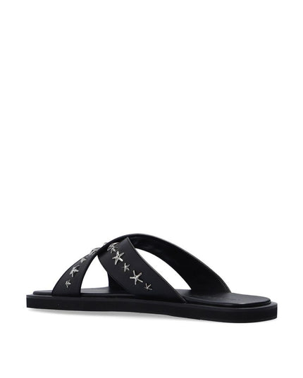 Jimmy Choo Black Calfskin Sandals