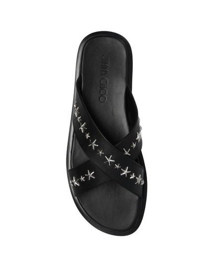 Jimmy Choo Black Calfskin Sandals