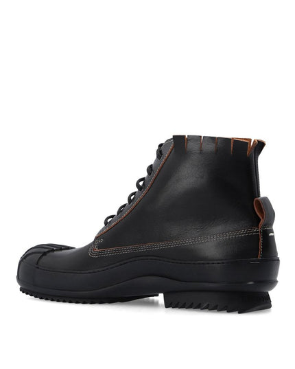 Maison Margiela Black Calfskin Lace-Up Boots