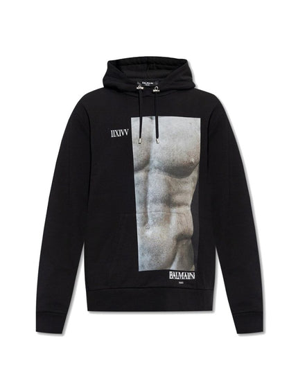 Balmain Black Cotton Sweatshirt