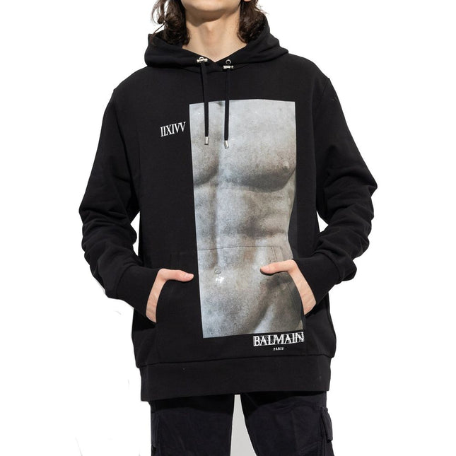 Balmain Black Cotton Sweatshirt