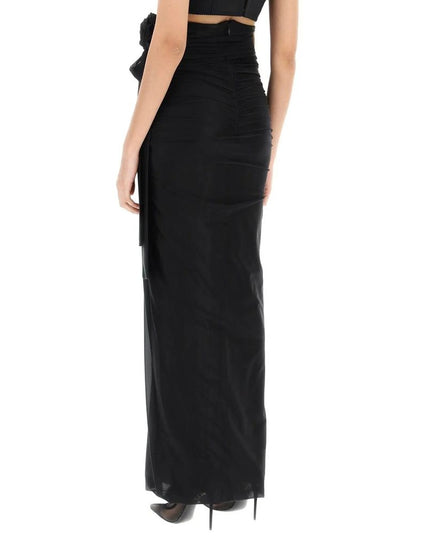 Dolce & Gabbana Black Elastane Long Skirt