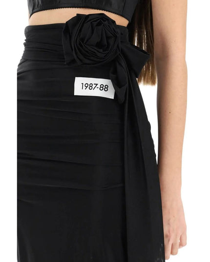 Dolce & Gabbana Black Elastane Long Skirt