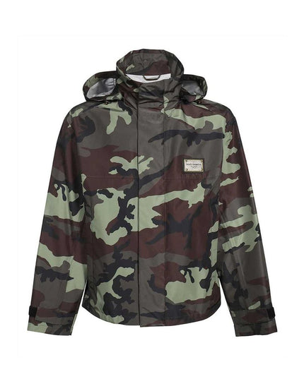 Dolce & Gabbana Green Polyamide Shell Jacket