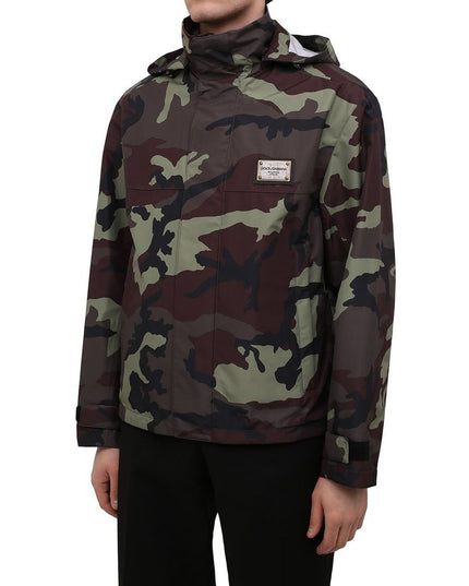 Dolce & Gabbana Green Polyamide Shell Jacket