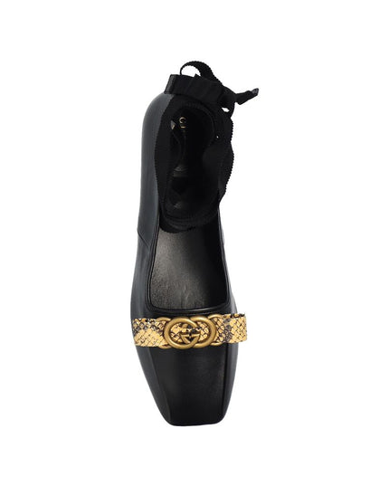 Gucci Black Calfskin Ballet Flats