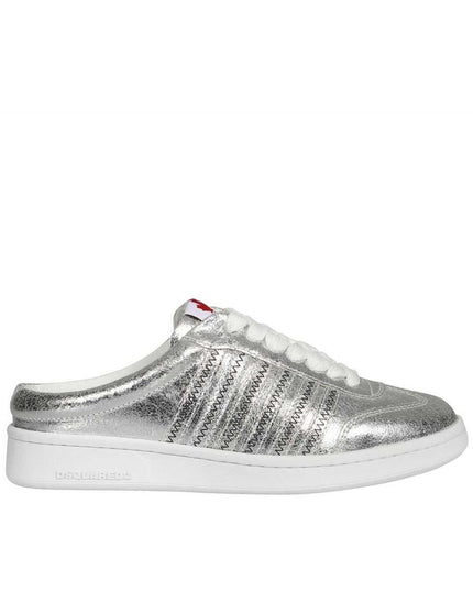 Dsquared² Silver Calfskin Sneakers