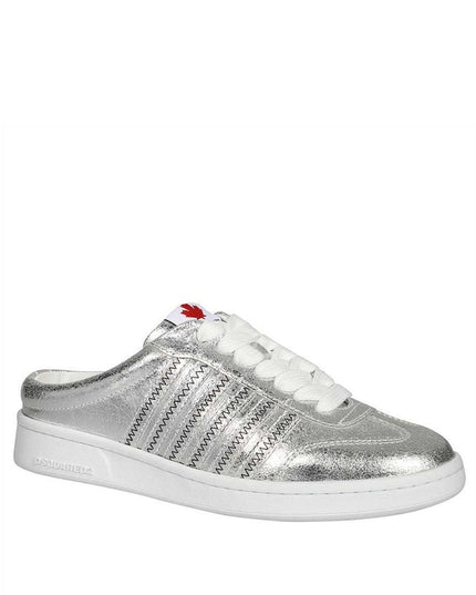 Dsquared² Silver Calfskin Sneakers