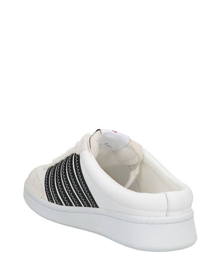 Dsquared² White Calfskin Low Top Sneakers