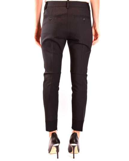 Dsquared² Black Wool Dress Pants