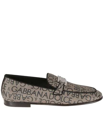 Dolce & Gabbana Brown Calfskin Slip-On Loafers