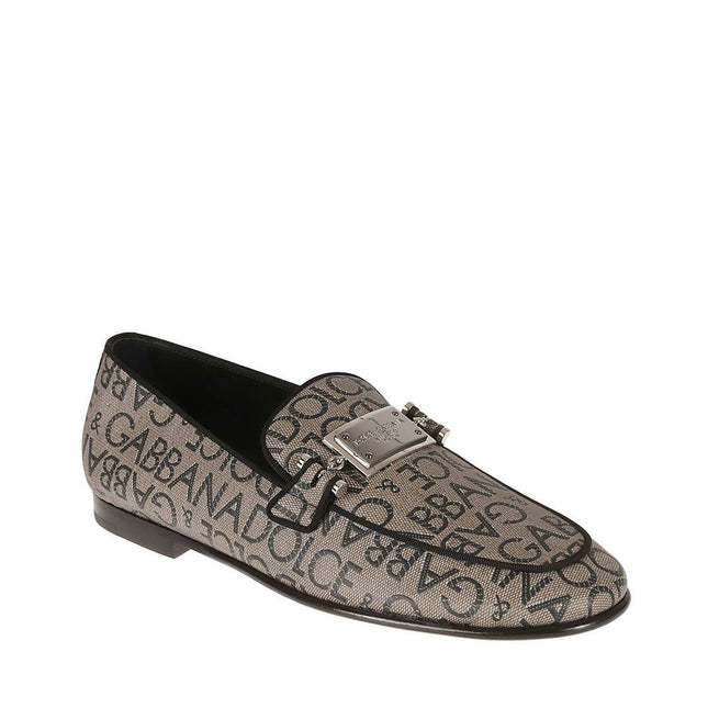 Dolce & Gabbana Brown Calfskin Slip-On Loafers