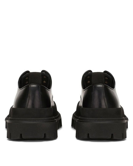 Dolce & Gabbana Black Calfskin Oxfords And Derbies