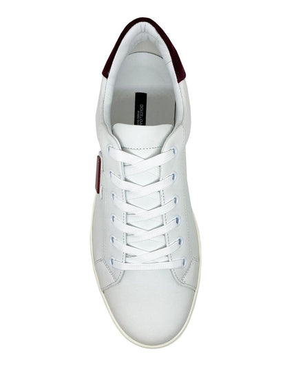 Dolce & Gabbana White Calfskin Low Top Sneakers