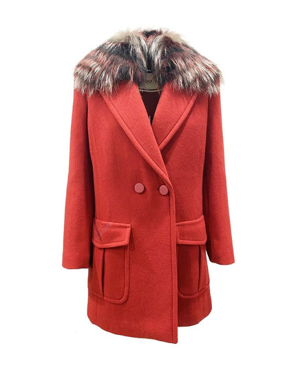Fendi Red Virgin Wool Coat