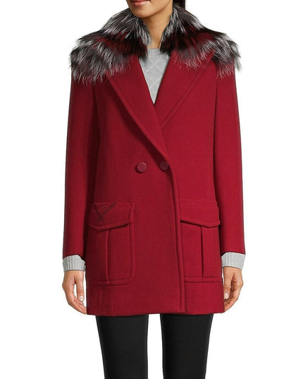Fendi Red Virgin Wool Coat
