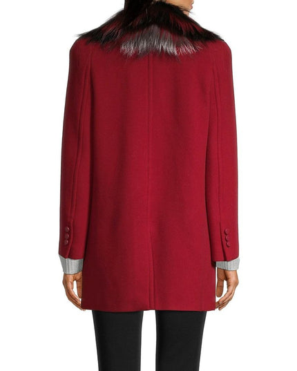 Fendi Red Virgin Wool Coat