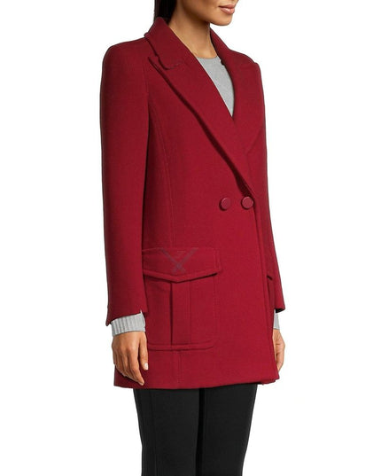 Fendi Red Virgin Wool Coat