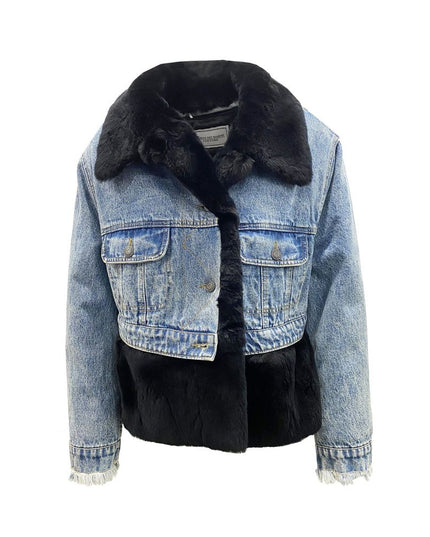 FORTE DEI MARMI COUTURE Blue Cotton Denim Jacket