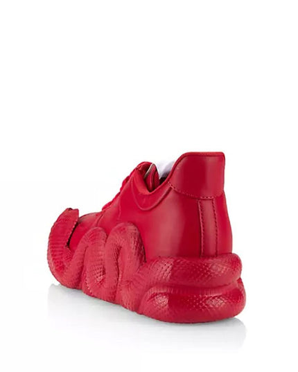 Giuseppe Zanotti Red Calfskin Chunky Sneakers
