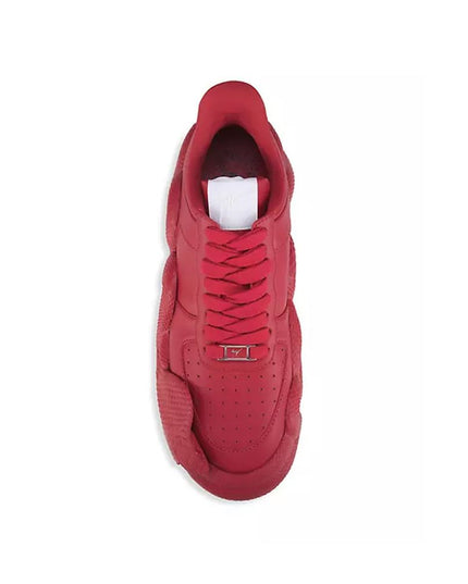 Giuseppe Zanotti Red Calfskin Chunky Sneakers