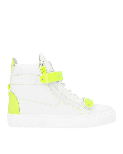Giuseppe Zanotti White Calfskin High Top Sneakers