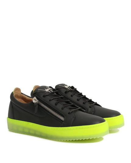 Giuseppe Zanotti Black Calfskin Low Top Sneakers