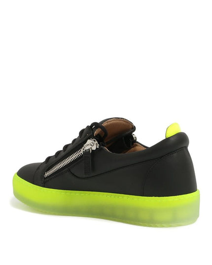 Giuseppe Zanotti Black Calfskin Low Top Sneakers