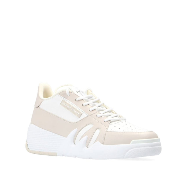 Giuseppe Zanotti White Calfskin Low Top Sneakers