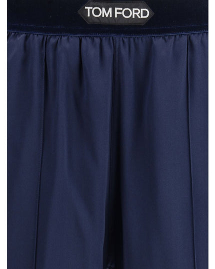 Tom Ford Blue Elastane Casual Pants