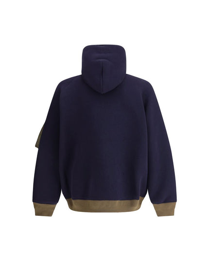 Sacai Blue Cotton Hoodie