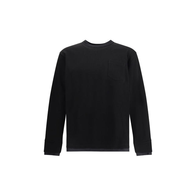Sacai Black Cotton T-Shirt
