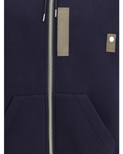 Sacai Blue Cotton Hoodie