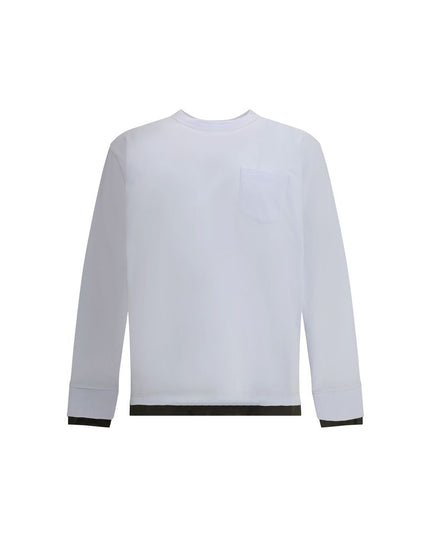 Sacai White Cotton Long Sleeve T-Shirt